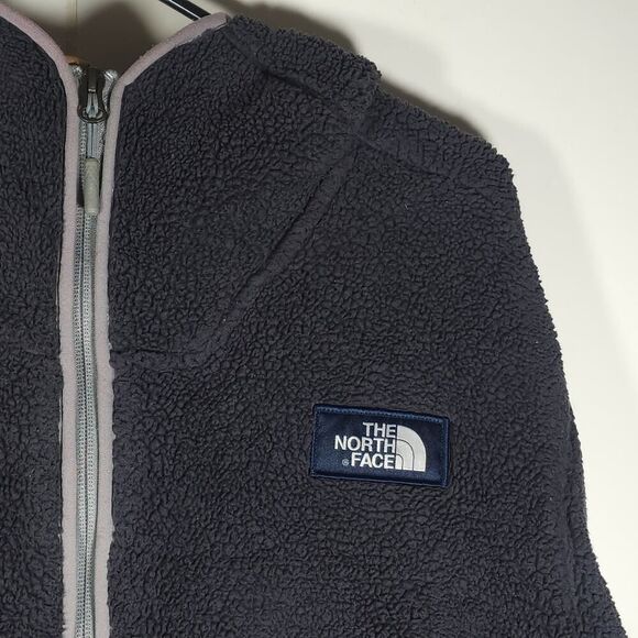 The North Face Men's Campshire XXL Gray Sherpa Fleece Pull Over Sweater Jacket - Picture 6 of 14